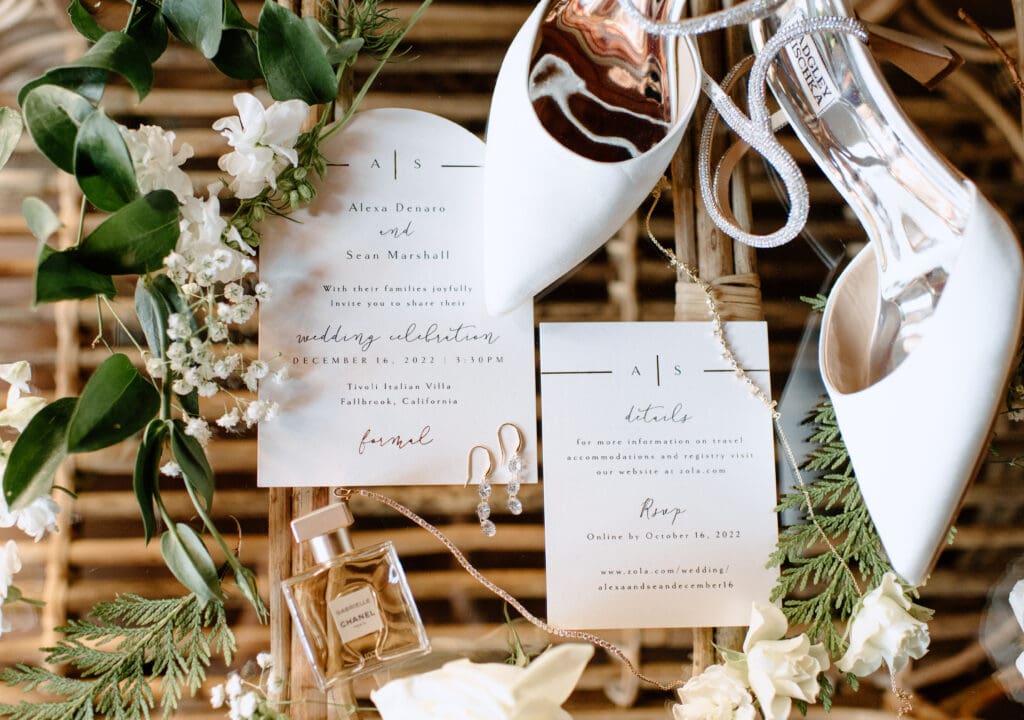 Some of the details of Sean and Alexa's wedding at Tivoli Italian Villa