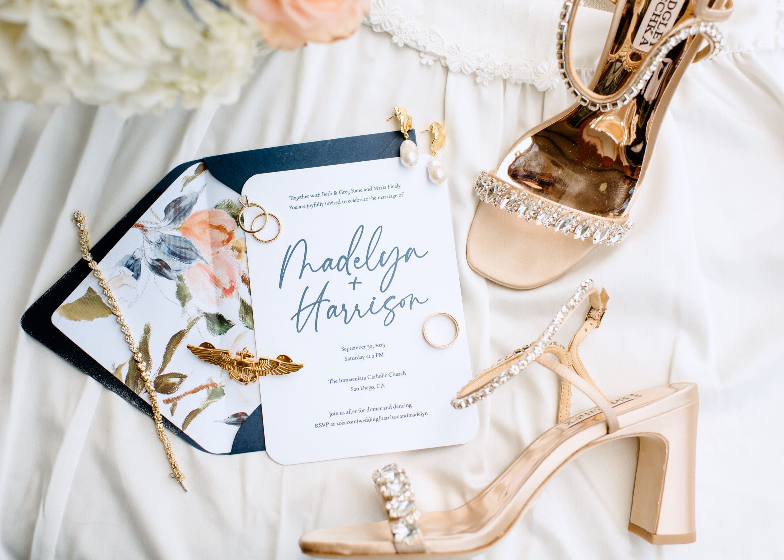 Some of the details of Madelyn and Harrison's Bali Hai Wedding